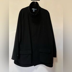 Black Wool Polo by Ralph Lauren 3/4 Coat